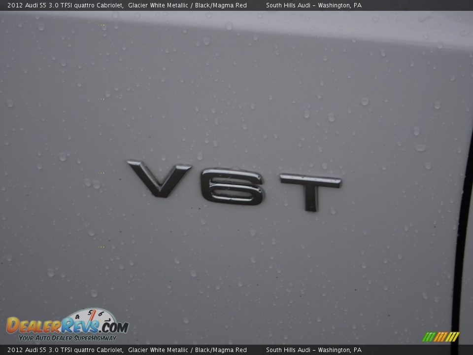 2012 Audi S5 3.0 TFSI quattro Cabriolet Glacier White Metallic / Black/Magma Red Photo #5