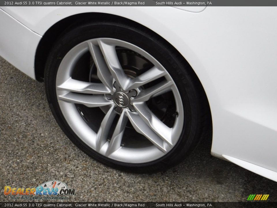 2012 Audi S5 3.0 TFSI quattro Cabriolet Glacier White Metallic / Black/Magma Red Photo #11