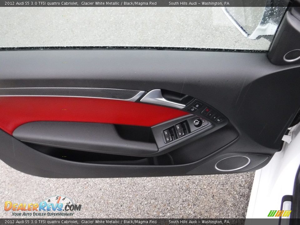 2012 Audi S5 3.0 TFSI quattro Cabriolet Glacier White Metallic / Black/Magma Red Photo #17