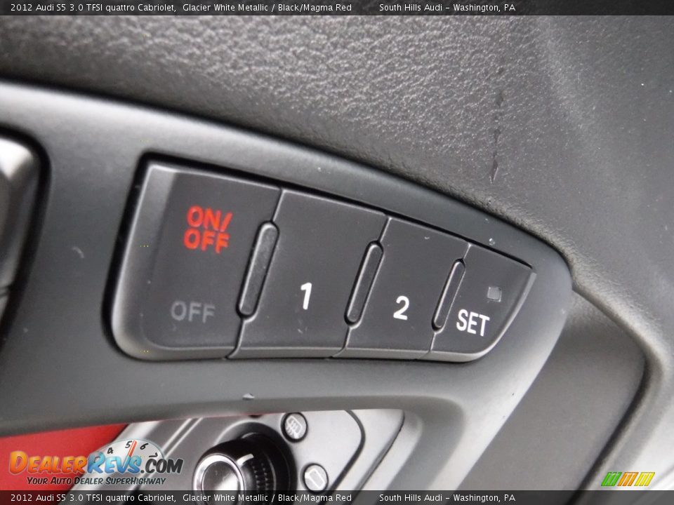 2012 Audi S5 3.0 TFSI quattro Cabriolet Glacier White Metallic / Black/Magma Red Photo #18