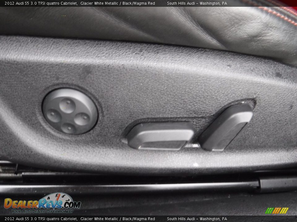 2012 Audi S5 3.0 TFSI quattro Cabriolet Glacier White Metallic / Black/Magma Red Photo #21