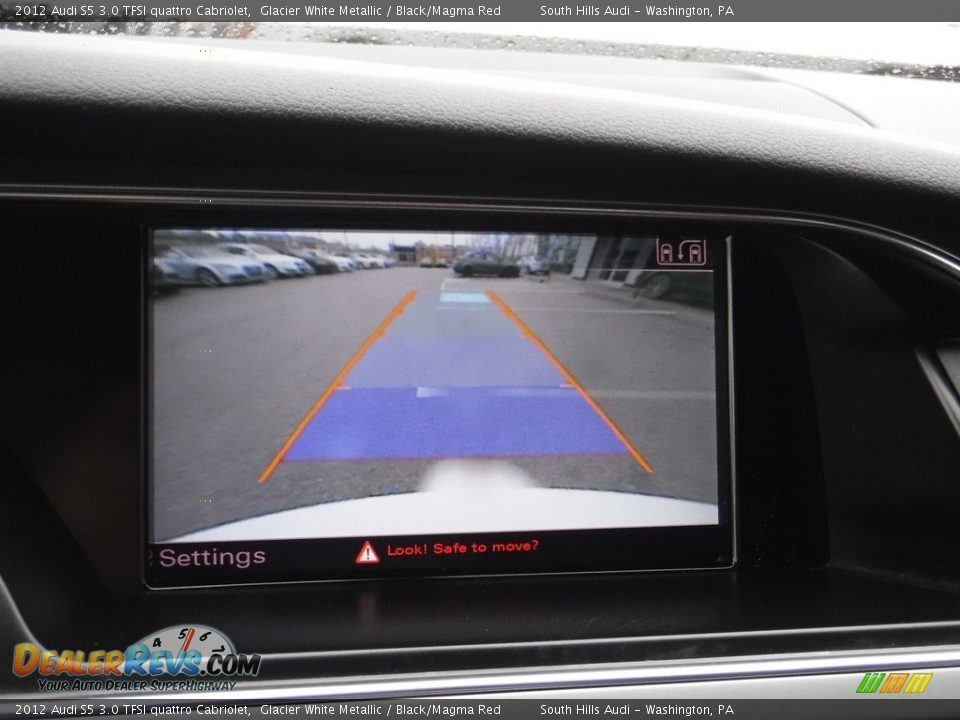 2012 Audi S5 3.0 TFSI quattro Cabriolet Glacier White Metallic / Black/Magma Red Photo #26