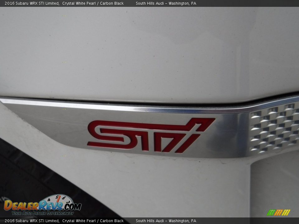 2016 Subaru WRX STI Limited Crystal White Pearl / Carbon Black Photo #4