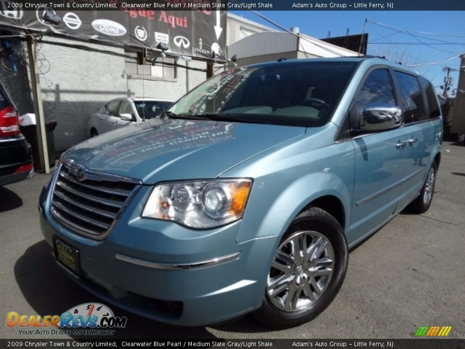 2009 Chrysler Town & Country Limited Clearwater Blue Pearl / Medium Slate Gray/Light Shale Photo #1