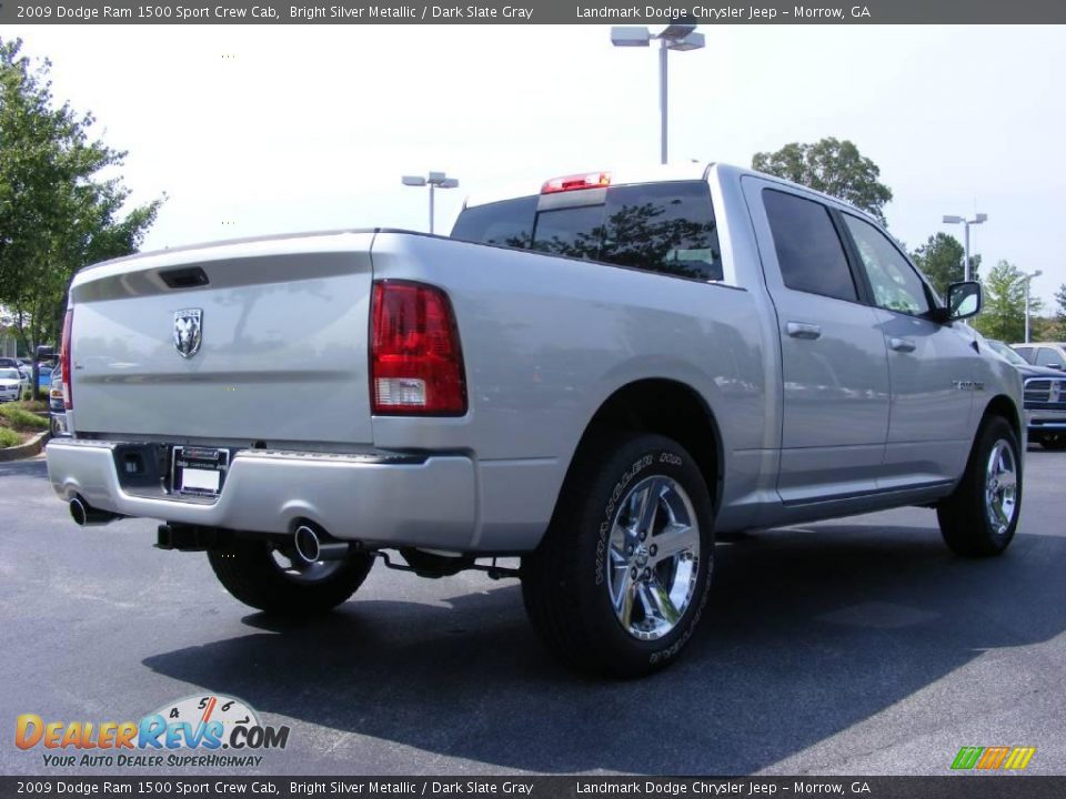 2009 Dodge Ram 1500 Sport Crew Cab Bright Silver Metallic / Dark Slate Gray Photo #3