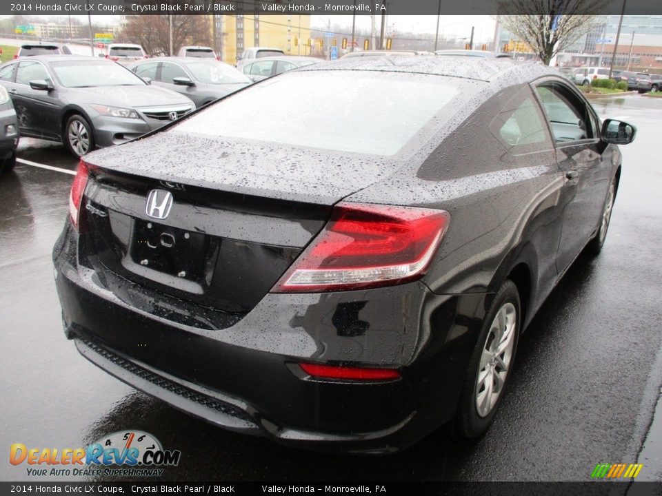 2014 Honda Civic LX Coupe Crystal Black Pearl / Black Photo #6
