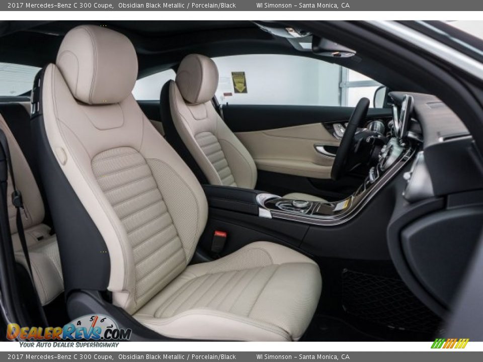 2017 Mercedes-Benz C 300 Coupe Obsidian Black Metallic / Porcelain/Black Photo #2