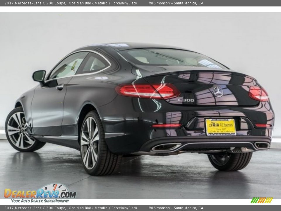 2017 Mercedes-Benz C 300 Coupe Obsidian Black Metallic / Porcelain/Black Photo #3