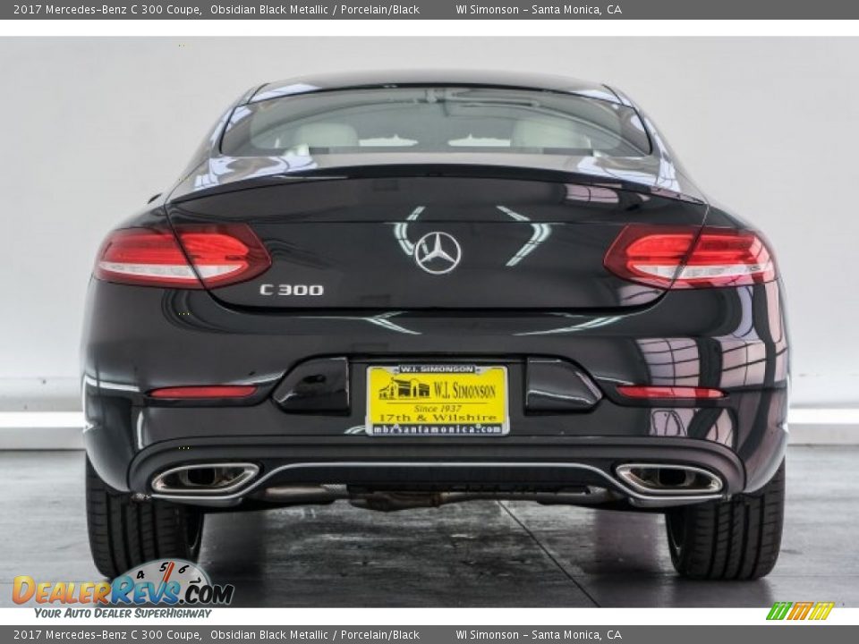 2017 Mercedes-Benz C 300 Coupe Obsidian Black Metallic / Porcelain/Black Photo #4