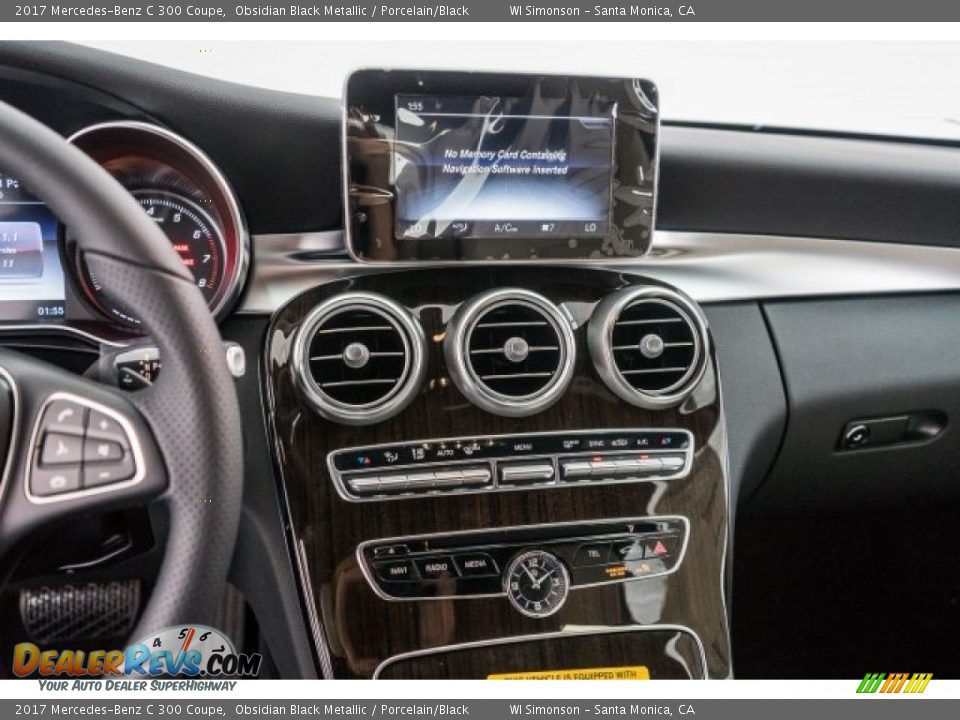 2017 Mercedes-Benz C 300 Coupe Obsidian Black Metallic / Porcelain/Black Photo #8