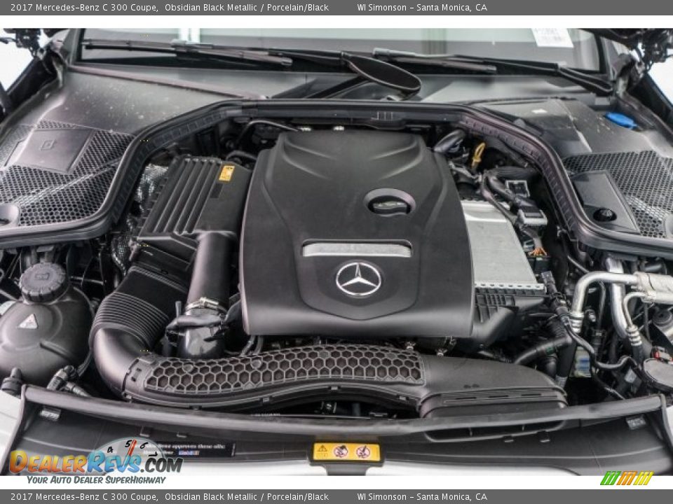 2017 Mercedes-Benz C 300 Coupe Obsidian Black Metallic / Porcelain/Black Photo #9