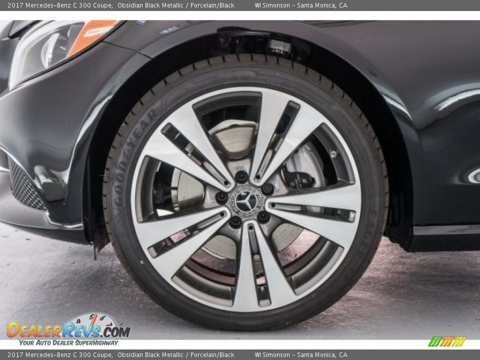 2017 Mercedes-Benz C 300 Coupe Obsidian Black Metallic / Porcelain/Black Photo #10