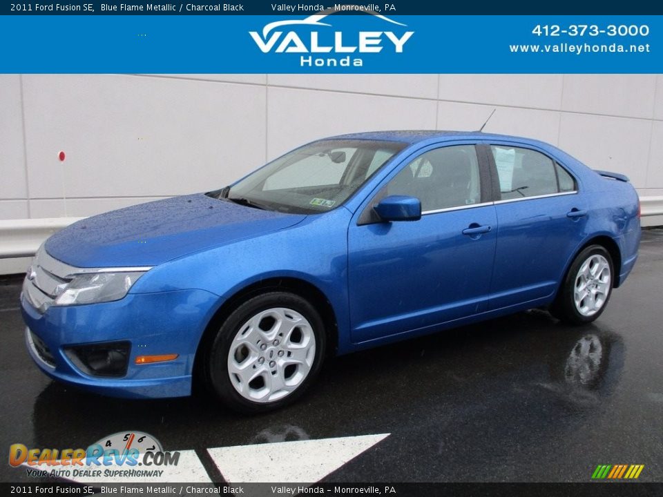 2011 Ford Fusion SE Blue Flame Metallic / Charcoal Black Photo #1