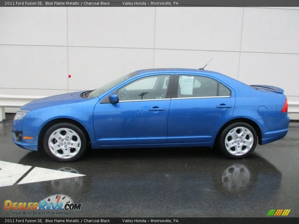 2011 Ford Fusion SE Blue Flame Metallic / Charcoal Black Photo #2
