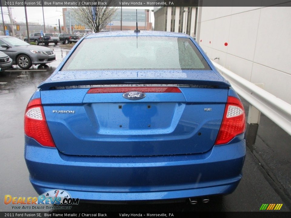 2011 Ford Fusion SE Blue Flame Metallic / Charcoal Black Photo #5