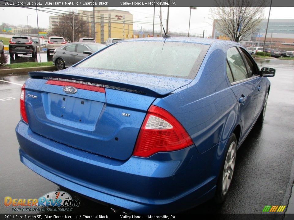 2011 Ford Fusion SE Blue Flame Metallic / Charcoal Black Photo #6