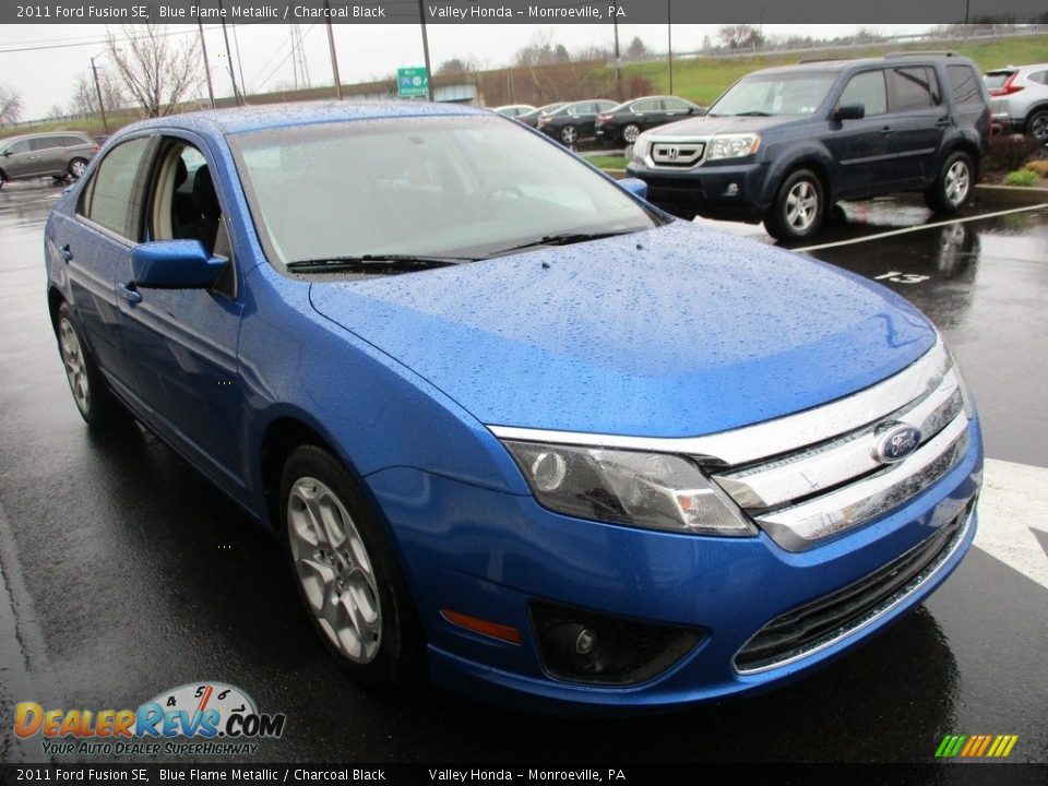 2011 Ford Fusion SE Blue Flame Metallic / Charcoal Black Photo #8