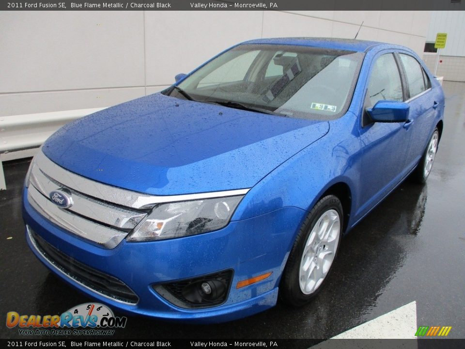 2011 Ford Fusion SE Blue Flame Metallic / Charcoal Black Photo #10