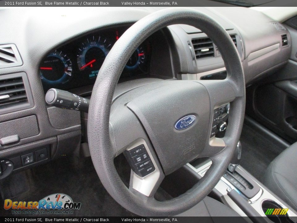 2011 Ford Fusion SE Blue Flame Metallic / Charcoal Black Photo #14