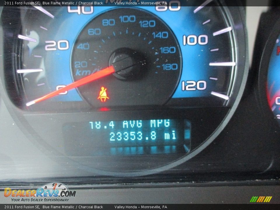 2011 Ford Fusion SE Blue Flame Metallic / Charcoal Black Photo #20