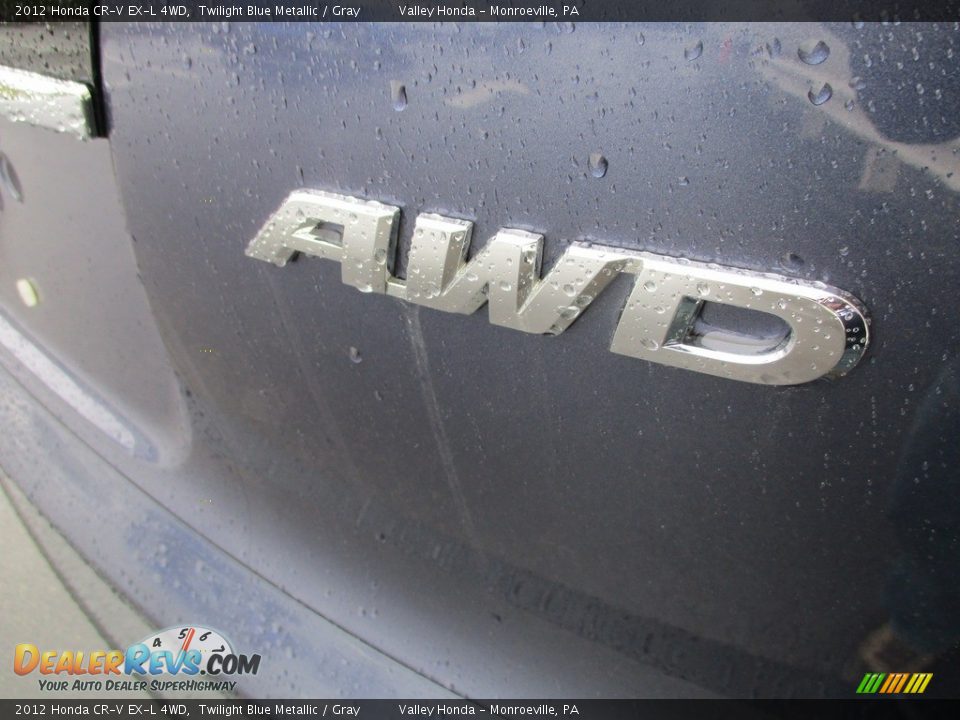 2012 Honda CR-V EX-L 4WD Twilight Blue Metallic / Gray Photo #7