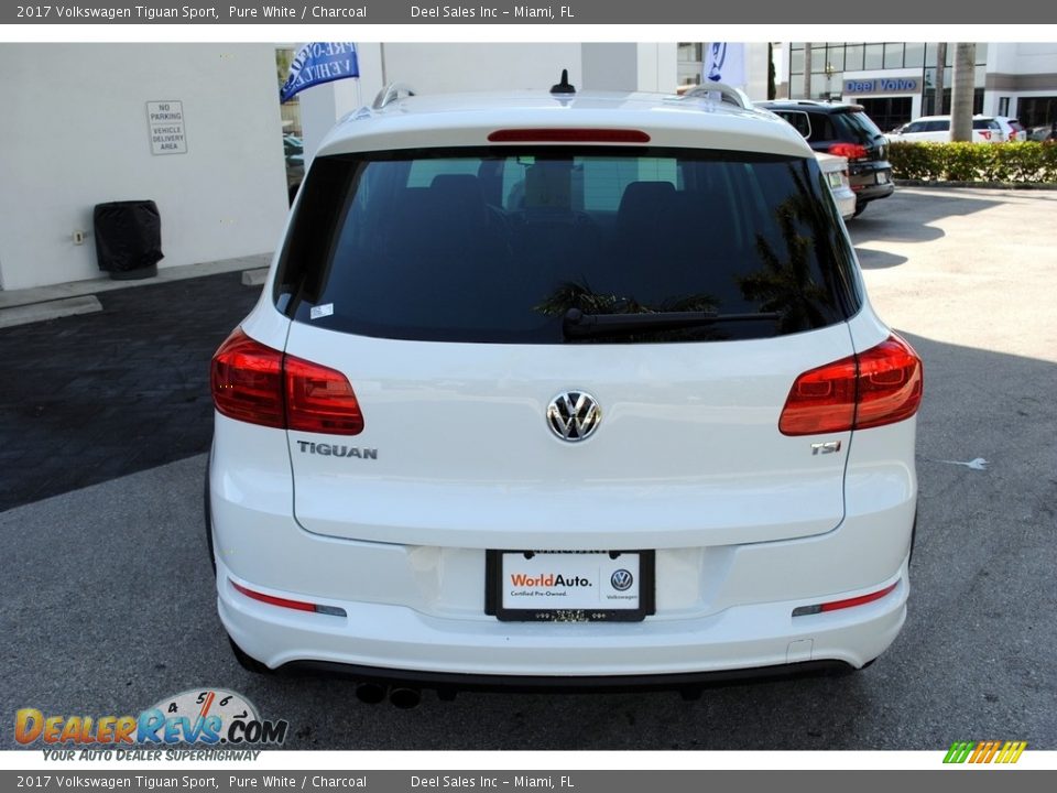 2017 Volkswagen Tiguan Sport Pure White / Charcoal Photo #8