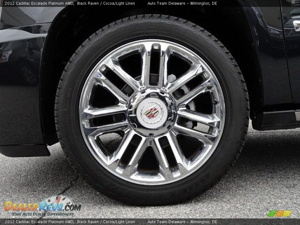 2012 Cadillac Escalade Platinum AWD Black Raven / Cocoa/Light Linen Photo #7