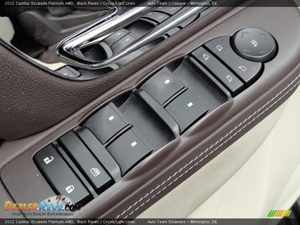 2012 Cadillac Escalade Platinum AWD Black Raven / Cocoa/Light Linen Photo #16