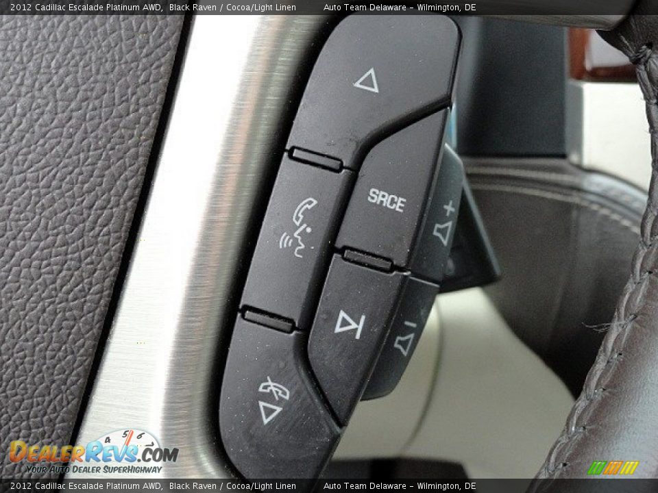 2012 Cadillac Escalade Platinum AWD Black Raven / Cocoa/Light Linen Photo #29