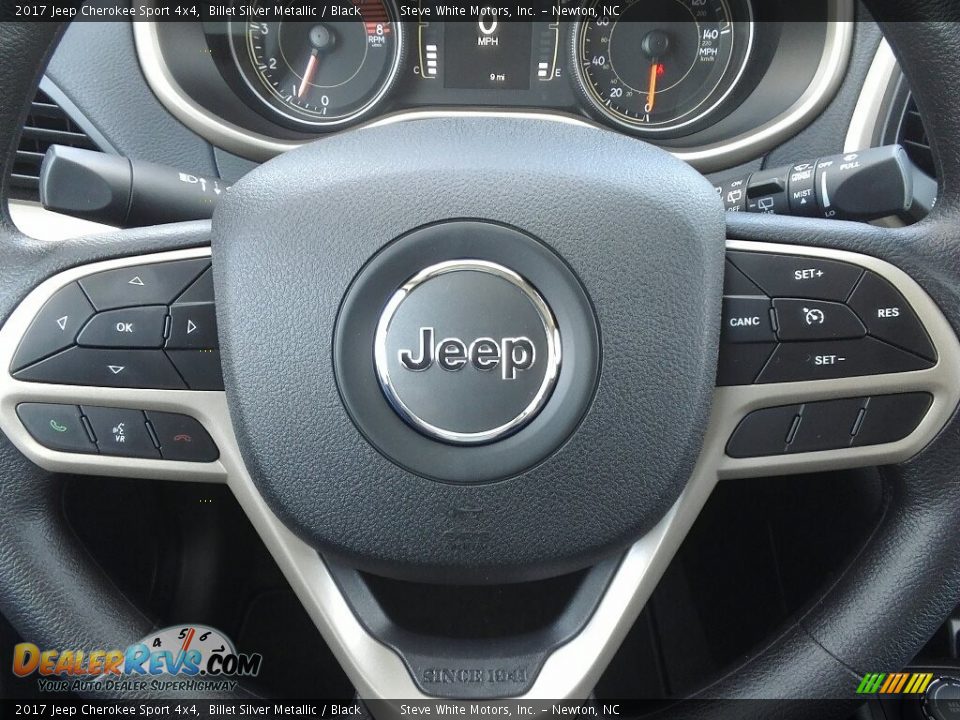 2017 Jeep Cherokee Sport 4x4 Billet Silver Metallic / Black Photo #12