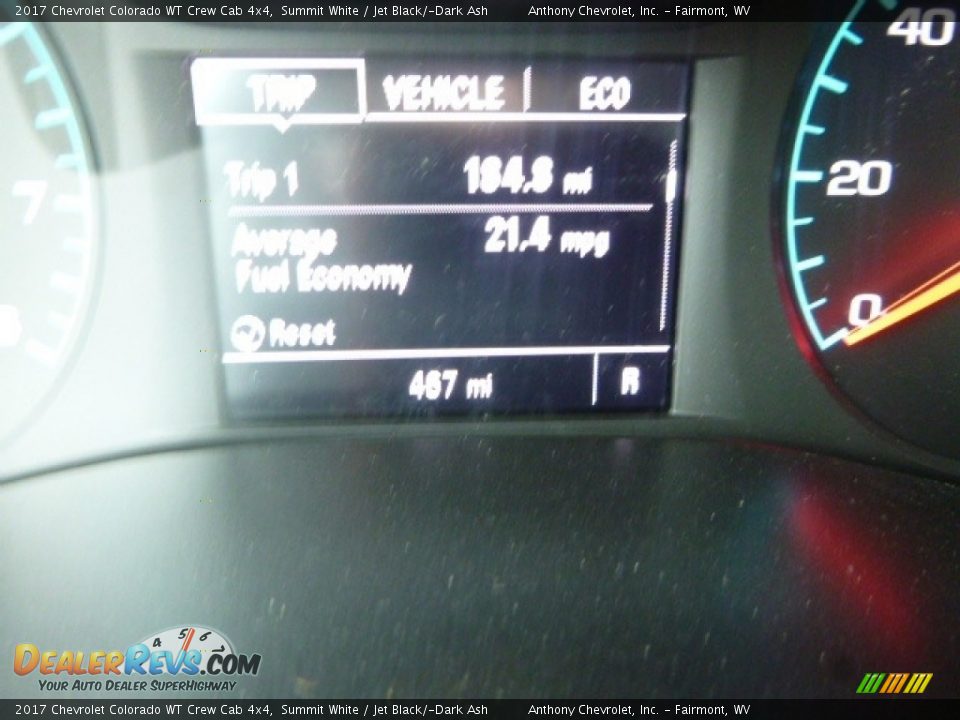 2017 Chevrolet Colorado WT Crew Cab 4x4 Summit White / Jet Black/­Dark Ash Photo #20