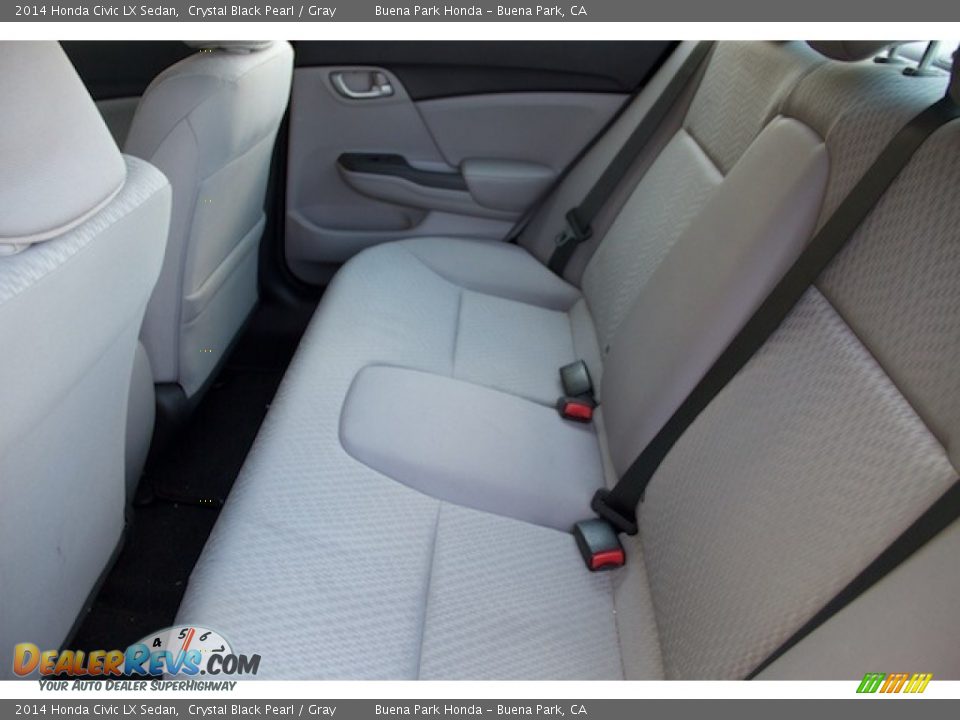 2014 Honda Civic LX Sedan Crystal Black Pearl / Gray Photo #4