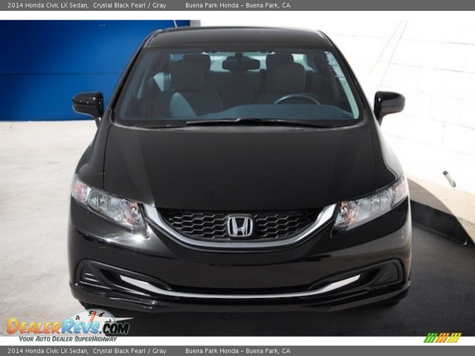 2014 Honda Civic LX Sedan Crystal Black Pearl / Gray Photo #7