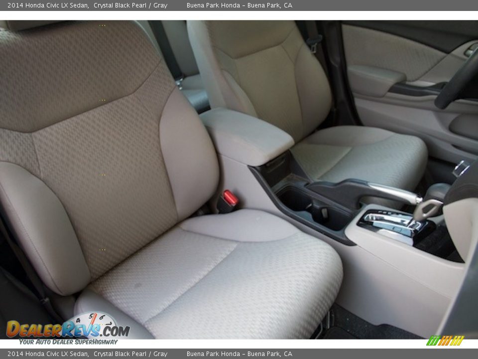 2014 Honda Civic LX Sedan Crystal Black Pearl / Gray Photo #17