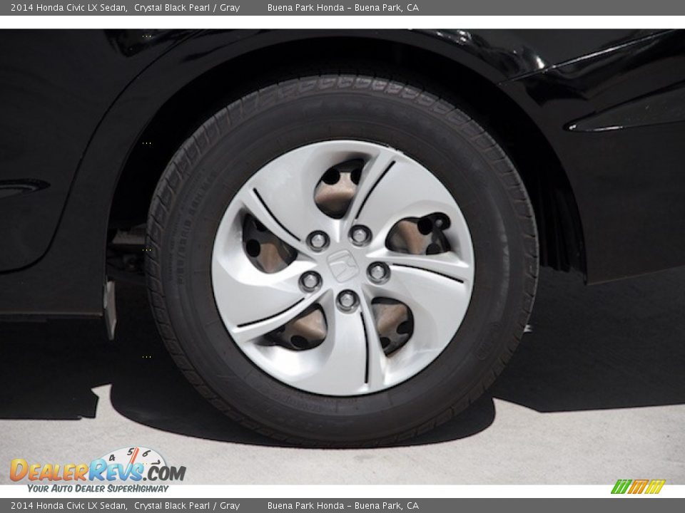2014 Honda Civic LX Sedan Crystal Black Pearl / Gray Photo #26