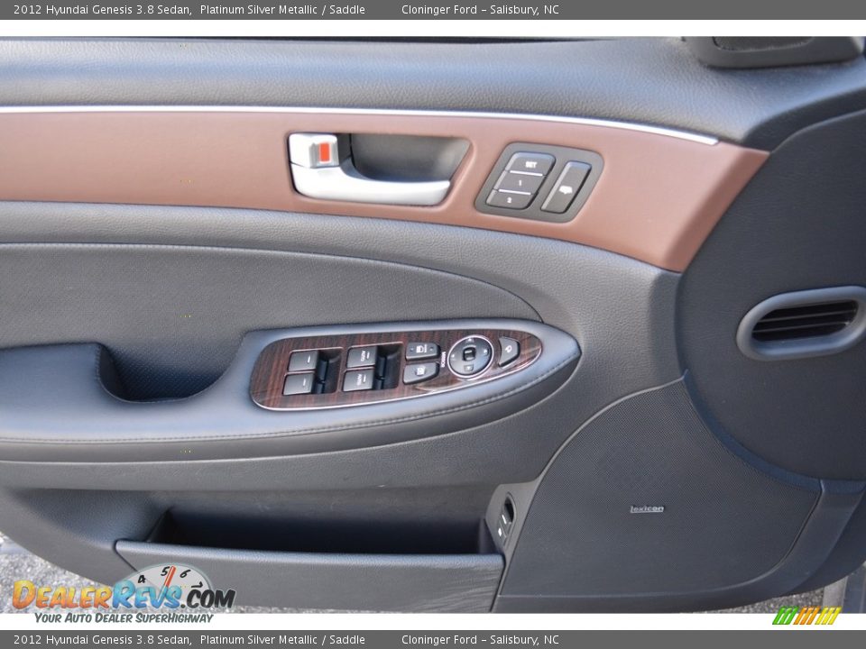 2012 Hyundai Genesis 3.8 Sedan Platinum Silver Metallic / Saddle Photo #8
