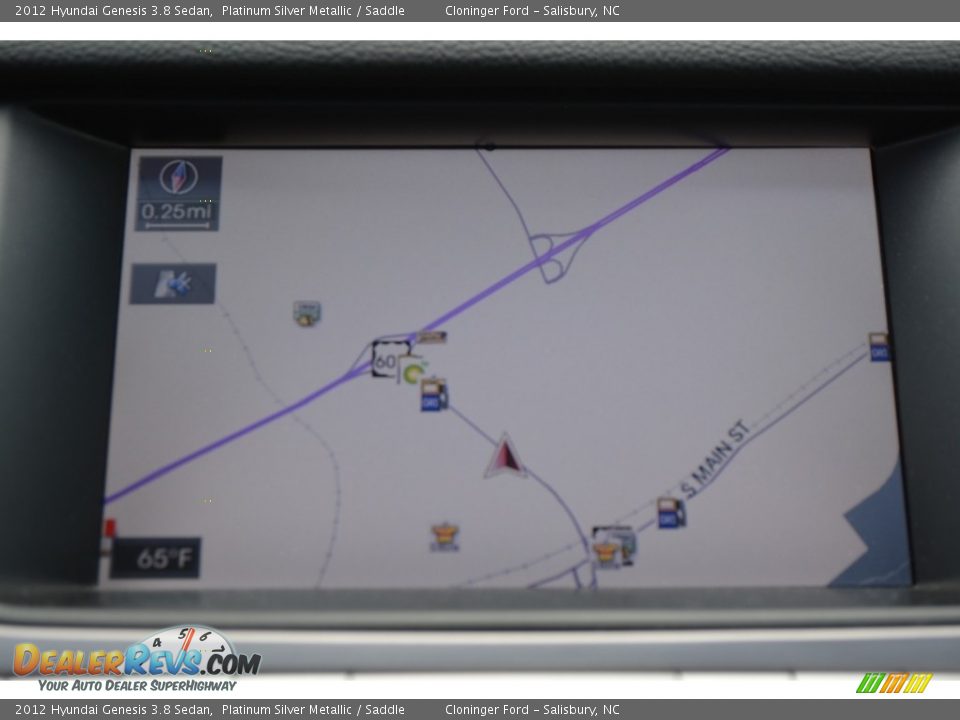 2012 Hyundai Genesis 3.8 Sedan Platinum Silver Metallic / Saddle Photo #18