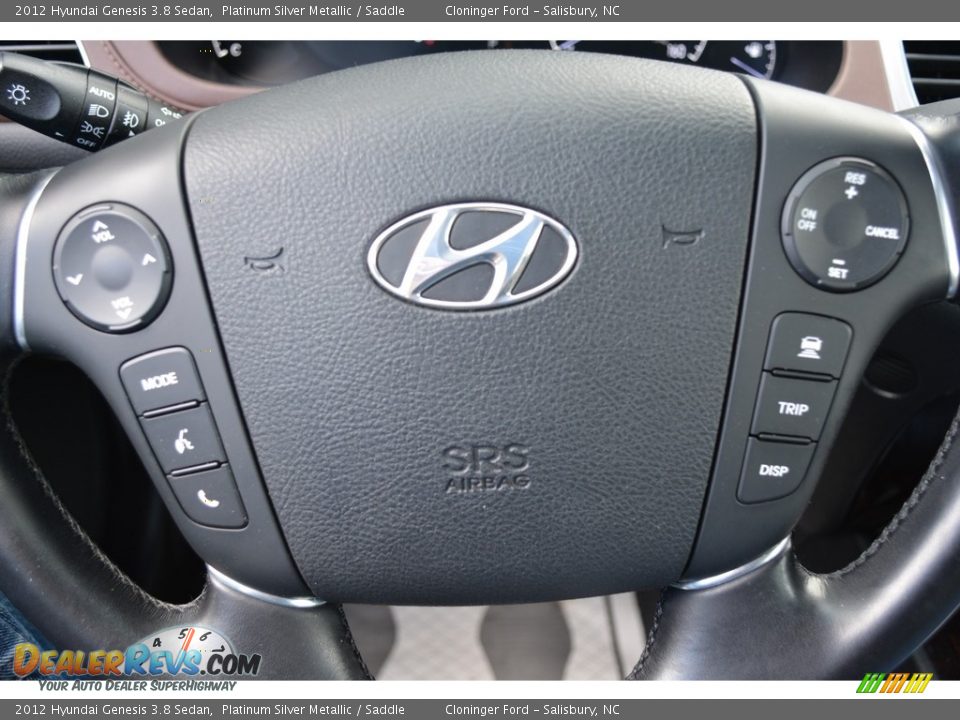 2012 Hyundai Genesis 3.8 Sedan Platinum Silver Metallic / Saddle Photo #23