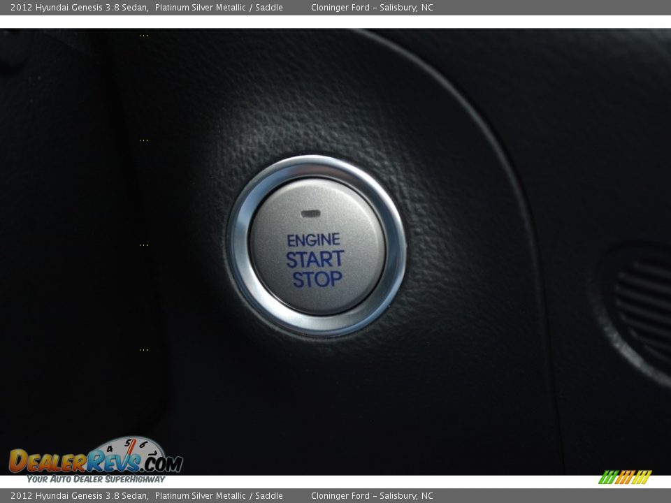 2012 Hyundai Genesis 3.8 Sedan Platinum Silver Metallic / Saddle Photo #28