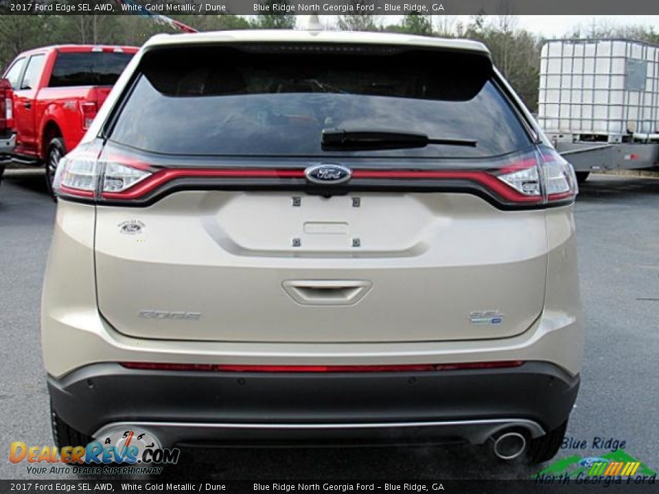 2017 Ford Edge SEL AWD White Gold Metallic / Dune Photo #4