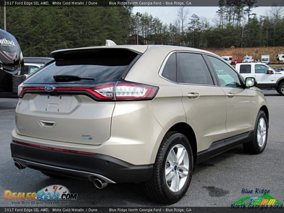 2017 Ford Edge SEL AWD White Gold Metallic / Dune Photo #5
