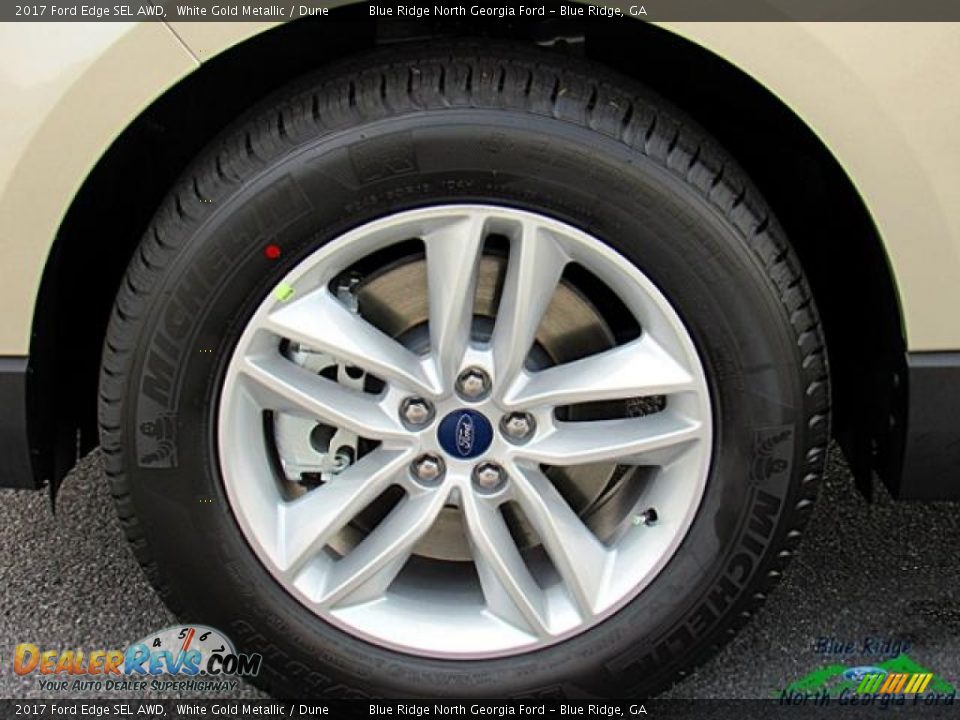 2017 Ford Edge SEL AWD White Gold Metallic / Dune Photo #9