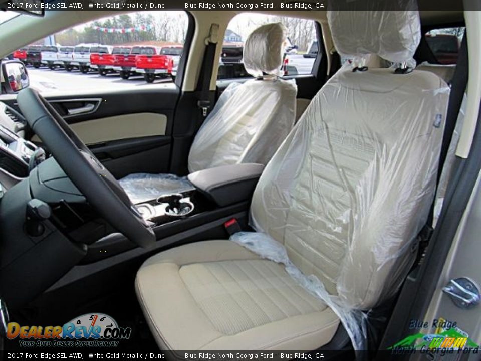 2017 Ford Edge SEL AWD White Gold Metallic / Dune Photo #11