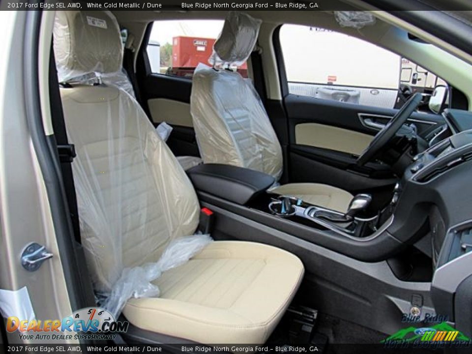 2017 Ford Edge SEL AWD White Gold Metallic / Dune Photo #12