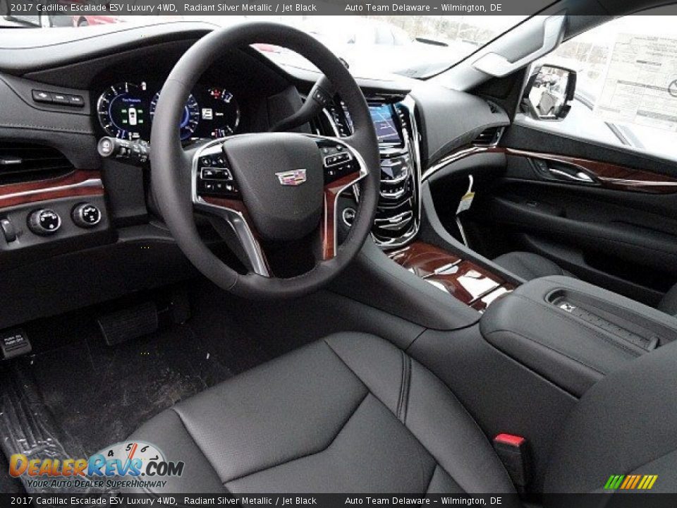 Jet Black Interior - 2017 Cadillac Escalade ESV Luxury 4WD Photo #17