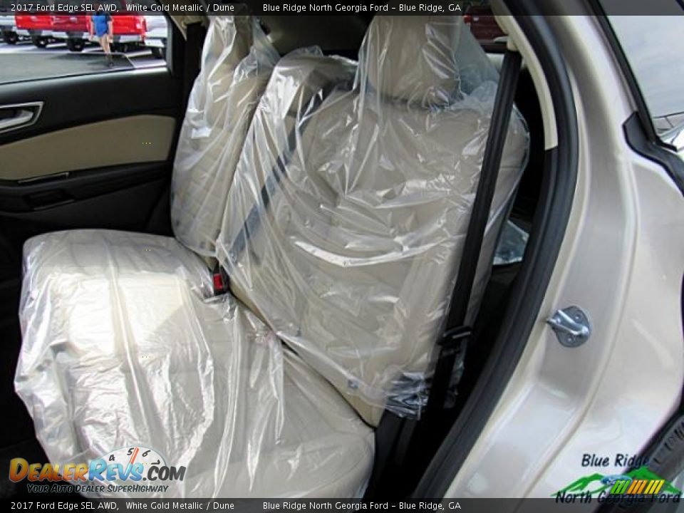2017 Ford Edge SEL AWD White Gold Metallic / Dune Photo #13