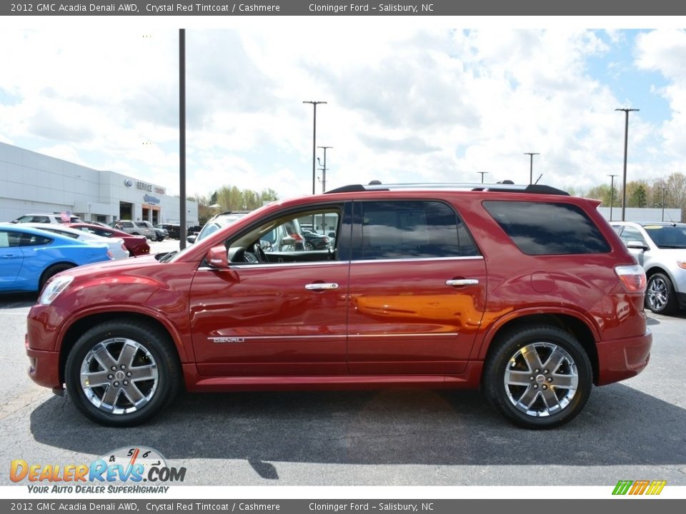 2012 GMC Acadia Denali AWD Crystal Red Tintcoat / Cashmere Photo #5