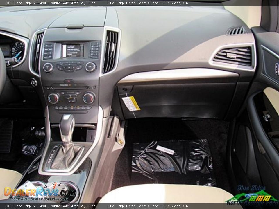 2017 Ford Edge SEL AWD White Gold Metallic / Dune Photo #19