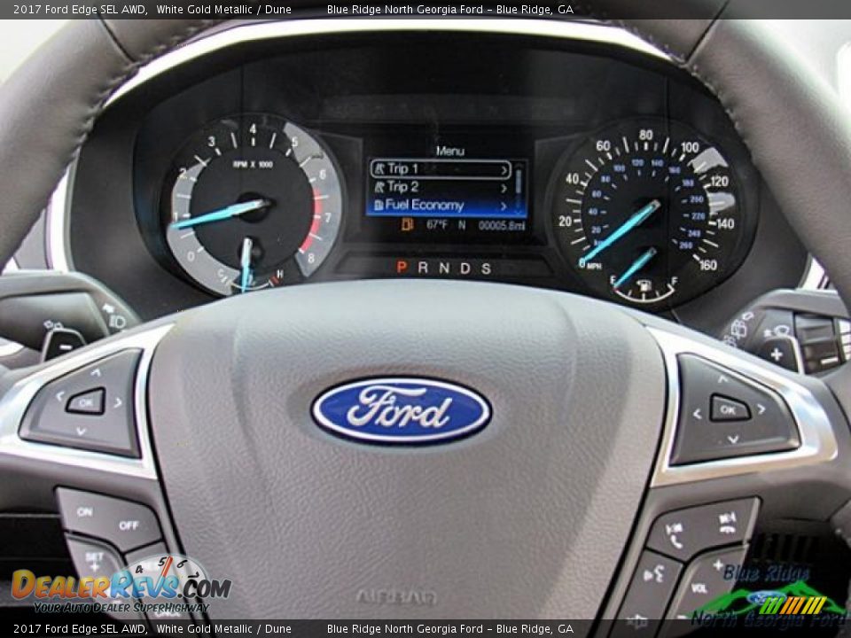 2017 Ford Edge SEL AWD White Gold Metallic / Dune Photo #20
