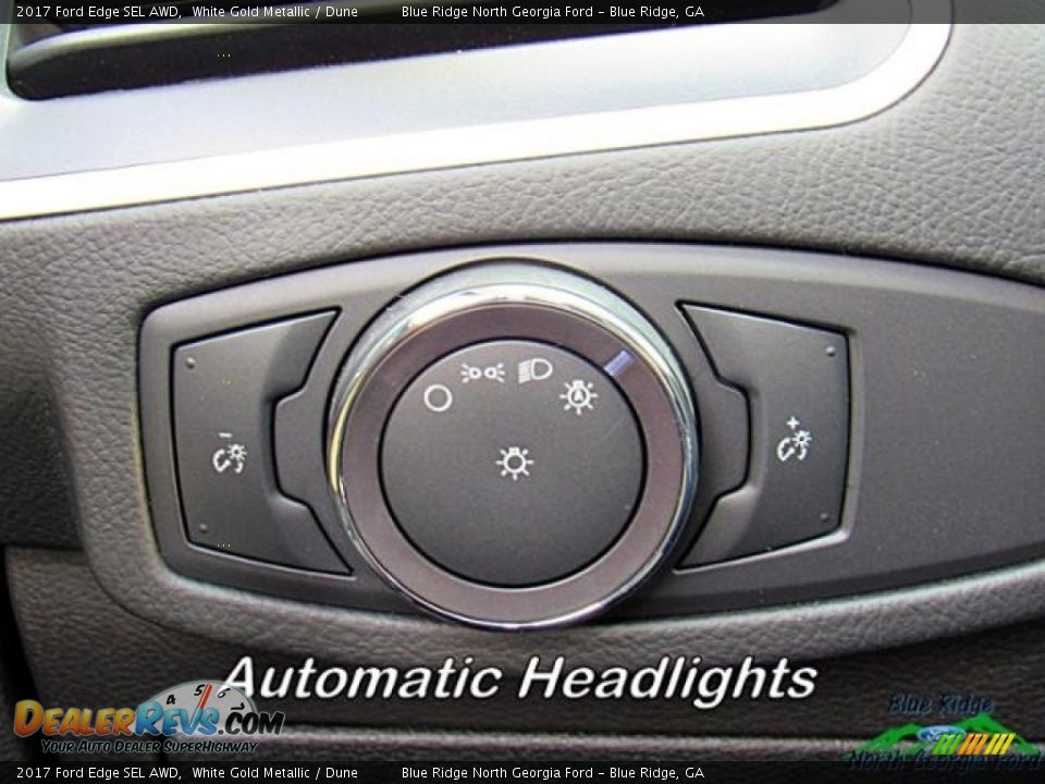 2017 Ford Edge SEL AWD White Gold Metallic / Dune Photo #22